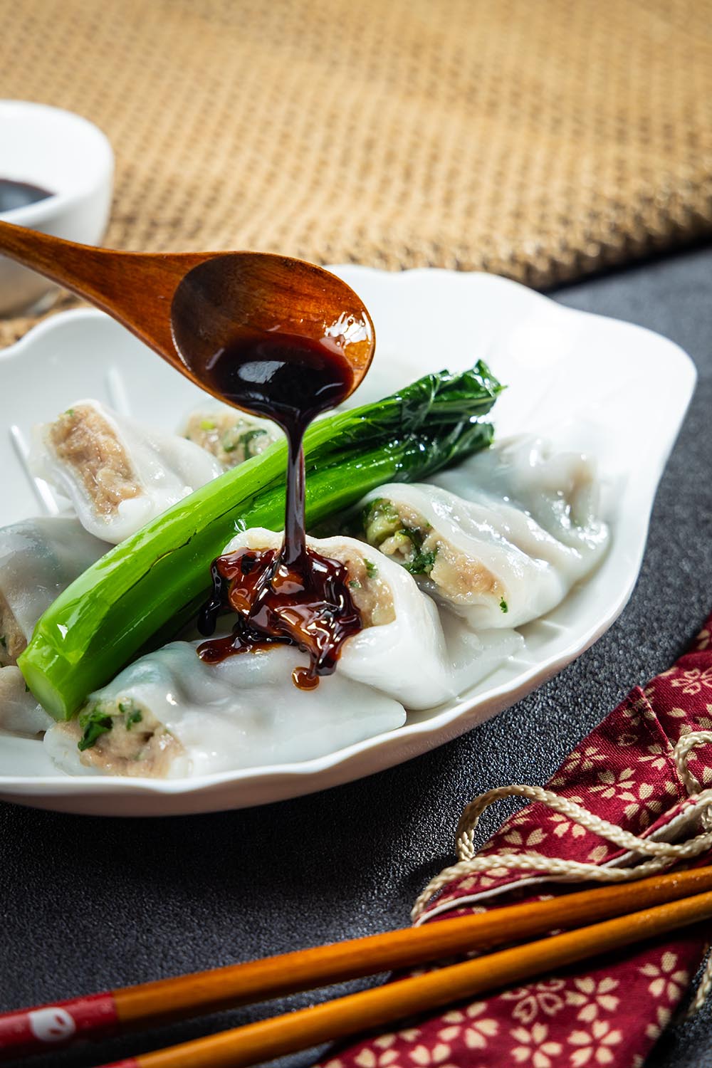 熱辣辣嘅牛肉腸粉